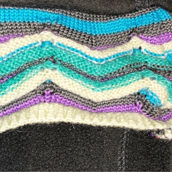 Hunter Boots Tall Socks in Blue, Green, Gray/Grey Chevron Stripes Size M - Picture 7 of 8